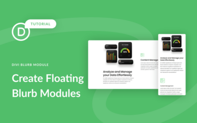 Comment créer des modules de texte flottants avec Divi.